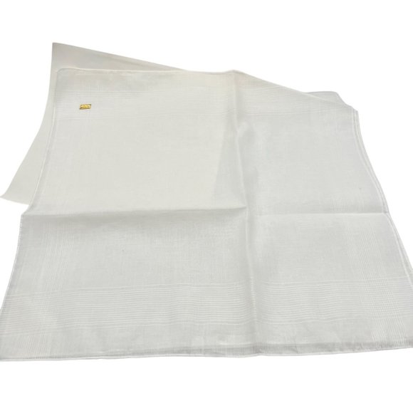I. Shalom & Co Vintage Mens Handkerchiefs Cotton White Original Box 16 x 16 Set - Picture 3 of 5